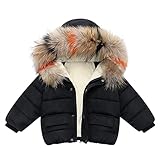 Fairy Baby Toddler Baby Boys Girls Winter Warm Coats Hooded Windproof Fur Jacket Snowsuit Outwear 2-3T