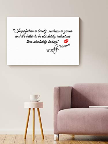 Marilyn Monroe Quote Decor Monroe Framed Canvas Art Original Office Decor Marilyn Monroe Gifts For Fans Hollywood Quote Modern Artwork 8" X 12" #TOP2