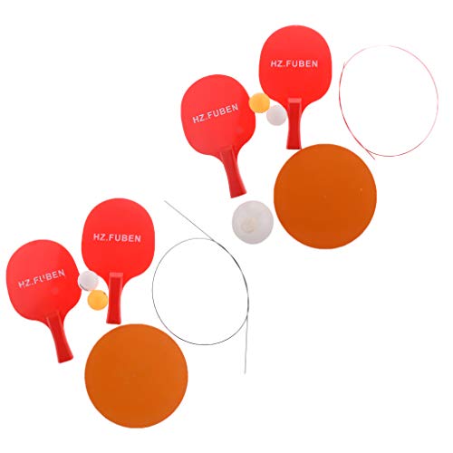 Tênis de Treino de Tênis de Mesa Premium da Menolana com Raquetes – Vermelho, 80 cm