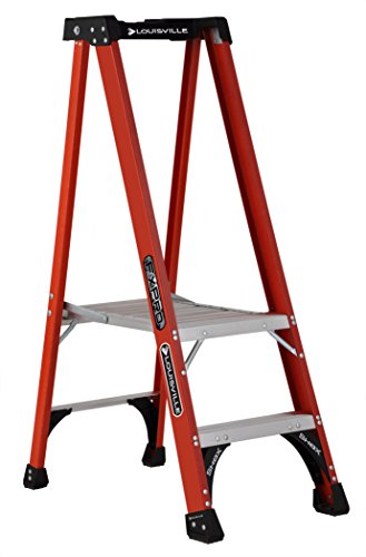 Louisville Ladder FXP1802HD Fiberglass Pro Platform Ladder, Type IAA, 375-Pound Load Capacity, 2-Feet