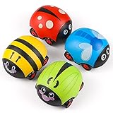 XQW Baby Toy Cars for 1 Year Old Boy Pull Back Baby Toys Car, Kids Toys Car for Girls Boys Toddlers, 4 Pack Colorful Toddler Toys, Toys and Birthday Gift for 1 2 3 Years Old Boys Girls for Kids