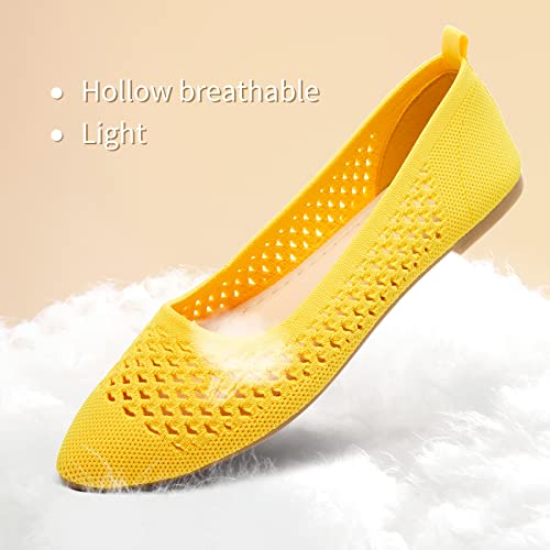 Image of hash bubbie Women's Mesh Flats Shoes Ballet Dress Shoes | knit dressy slip on business non slip breathable casual comfortable pointed toe loafers
