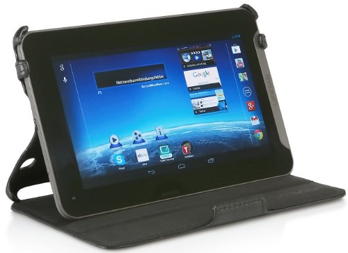 StilGut UltraSlim Hülle, Tasche mit Stand- & Präsentationsfunktion für Medion Lifetab E7315 und E7312, schwarz