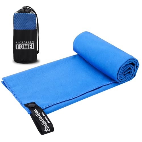 Microfibre Gym Towel 80x40cm Large Lightweight & Quick Dry Travel Camping Towel With Storage Bag For Women Men Gym Beach Swimming Sports Microfibre Gym Towel 80x40cm Large Lightweight & Quick Dry Travel Camping Towel With Storage Bag For Women Men Gym Beach Swimming Sports