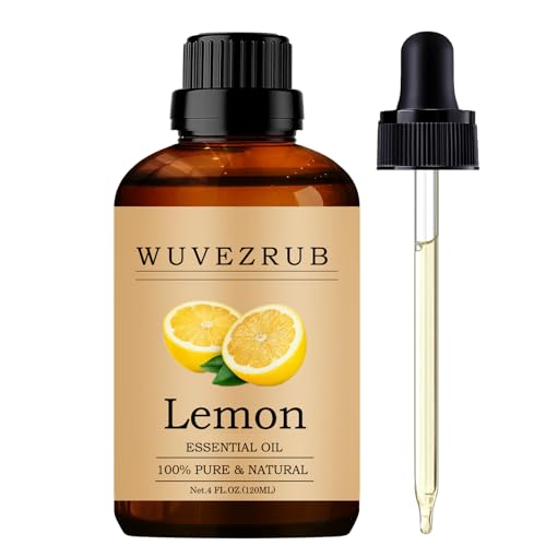 Wuvezrub Lemon Essential Oil for Diffuser, Aromatherapy & DIY-120ml