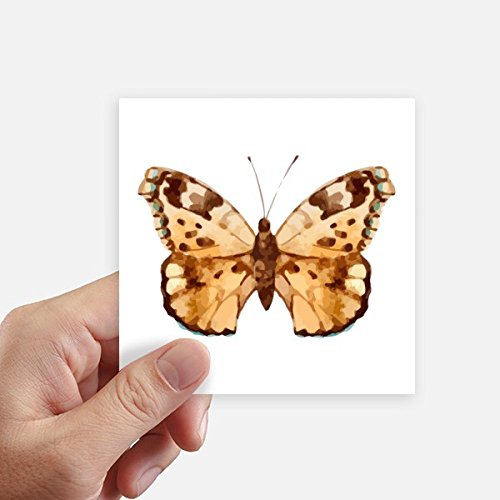Autocollant papillon marron carré 10 cm DIYthinker pour ordinateur et moto x8