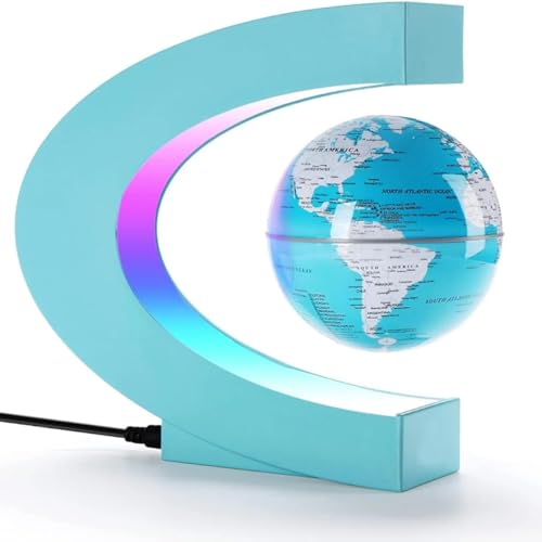Luminária Antigravidade Magnética Globo Flutuante, Iluminação LED, Rotação 360 Graus, Decoração Escr