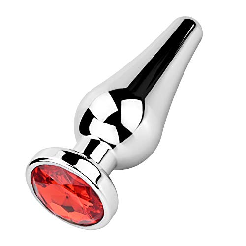 Roluck Plug Anale Femme Débutante Plug anal en métal Dilatateur anal conique Rouge M