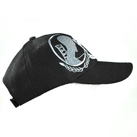 Zan Headgear 3-D Embroidered Cap, Pow Mia, Black/White Cpa115 #TOP4
