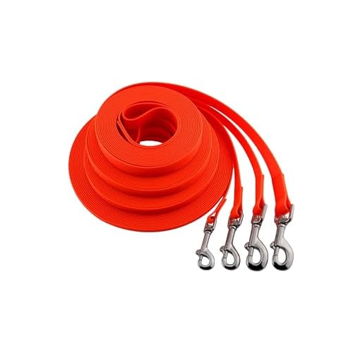 LENNIE Easycare Schleppleine 16 mm, 5-15 Meter (5 m), Neon-Orange, mit Handschlaufe, robust und pflegeleicht durch wasserfeste Ummantelung, Made in Germany