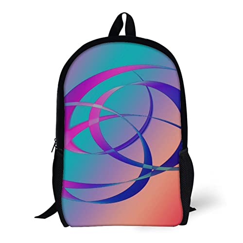 Mochila escolar unisex de 17 pulgadas y mochilas de moda para estudiantes con geometría 5
