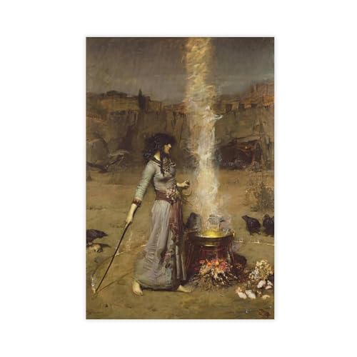 John William Waterhouse. Magic Circle. Witch At The Cauldron, Wicca