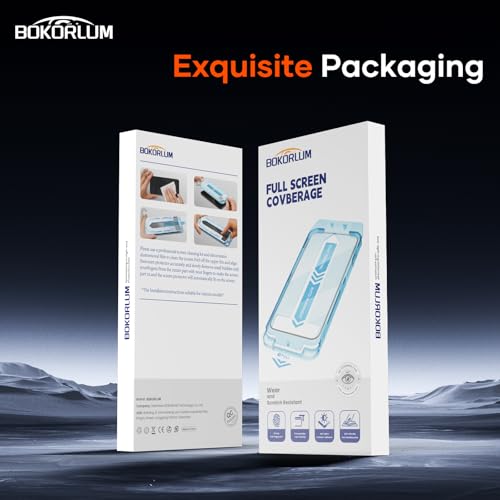BOKORLUM 2 Pack for iPhone 14 Pro Tempered Glass Screen Protector,Military Grade Shatterproof,9H+Hardness,Full Coverage,Anti-Fingerprint,No Bubble, Easy Installation by BOKORLUM - Used condition - Image 7