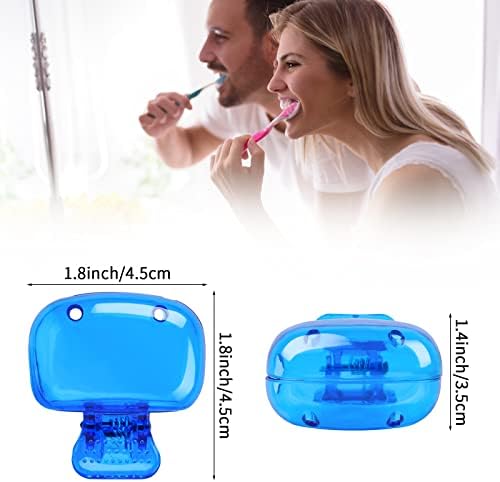 Fowecelt Toothbrush Covers Head Cap - 4Pcs Toothbrush Cover for Traveling, Electric Toothbrush Head Cover for Bathroom, Toothbrush Cap for Family, Toothbrush Clip Cover for Camping Hiking