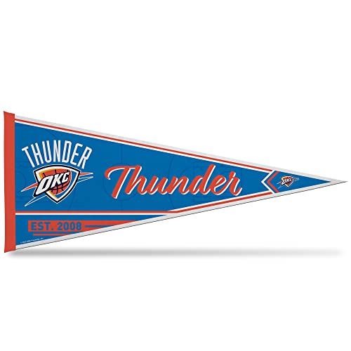 Rico Industries NBA Basketball Oklahoma City Thunder Classic 12" x 30" Felt Wall Décor Pennant - Great for Home/Bed Room/Man Cave Décor