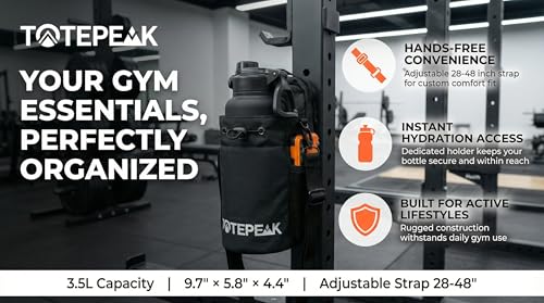 TOTEPEAK Magnetic Gym Bag for Men and Women – Sling Bottle with Magnetic Attachment | Water Bottle Holder, Gym Pouch, Crossbody Bag for Travel, Sports, Work, Fitness by TOTEPEAK - Image 2