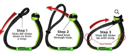 Bubba Rope Gator-JAW NEXGEN PRO Schäkel, synthetisch, Rot/Schwarz