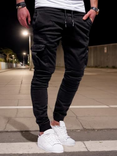 Mens Cargo Pants Casual Hiking Pants Workout Joggers Sweatpants for Men with Pocket