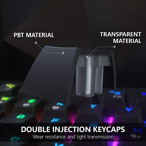 Image of DIERYA x KEMOVE 60% Mechanical Gaming Keyboard, RGB Backlit Wired PBT Keycap Waterproof Type-C Mini Compact 61 Keys Computer Keyboard with Full Keys Programmable (Gateron Optical Brown Switch)