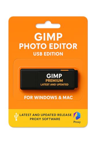 GIMP Photo Editor 2025 on 32GB USB | Premium Professional Image Editing Software Compatible with Windows 11 10 8.1 8 7 Vista XP PC 32 & 64-Bit, Mac & Linux | Lifetime Licence & No Monthly Subscription