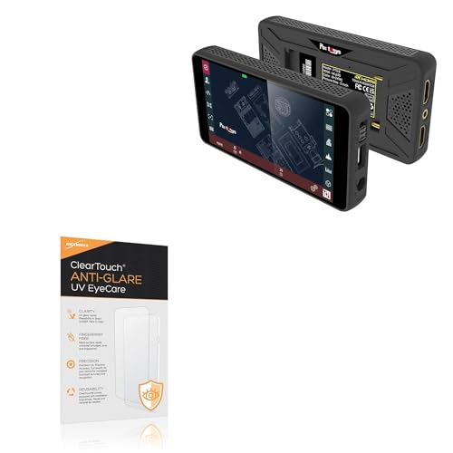 BoxWave Screen Protector Compatible With Portkeys PT5 II Touchscreen Camera Field Monitor (5 in) - ClearTouch Anti-Glare Anti-UV EyeCare (2-Pack), Filters out Harmful Blue Light Reduce Fatigue