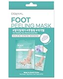 DERMAL KOREA Foot Peeling Mask 2 Pack For Dry Foot And Cracked Heel & Callus With Aloe Vera And Collagen - Exfoliating Peel Mask With Aha, Bha, & Pha And For Moisturizing, Soothing & Refreshing Feet