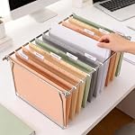 SUNEE 25 Count Hanging File Folders, Pastel Colors, Hanging File Folders Letter Size, Hanging Folders with 1/5-cut Tabs, Designed for Bulky Files, Filing Cabinets, Medical Charts - Image 2