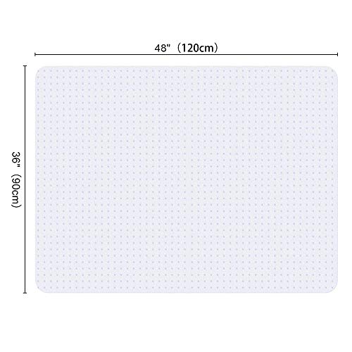 Yescom Office Desk Chair Mat For Carpets Low Pile Rectangle Pvc Floor Protector Studded Back 2.5Mm With Lip 48"X36" #TOP3