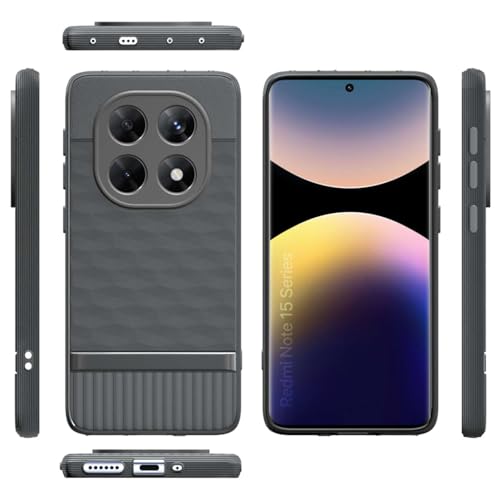 Image of Shockproof Case Compatible with Mi Redmi Note 15 5G | Full Camera Protection | TPU Flexible Back Cover for Mi Redmi Note 15 5G (Graphite Grey)