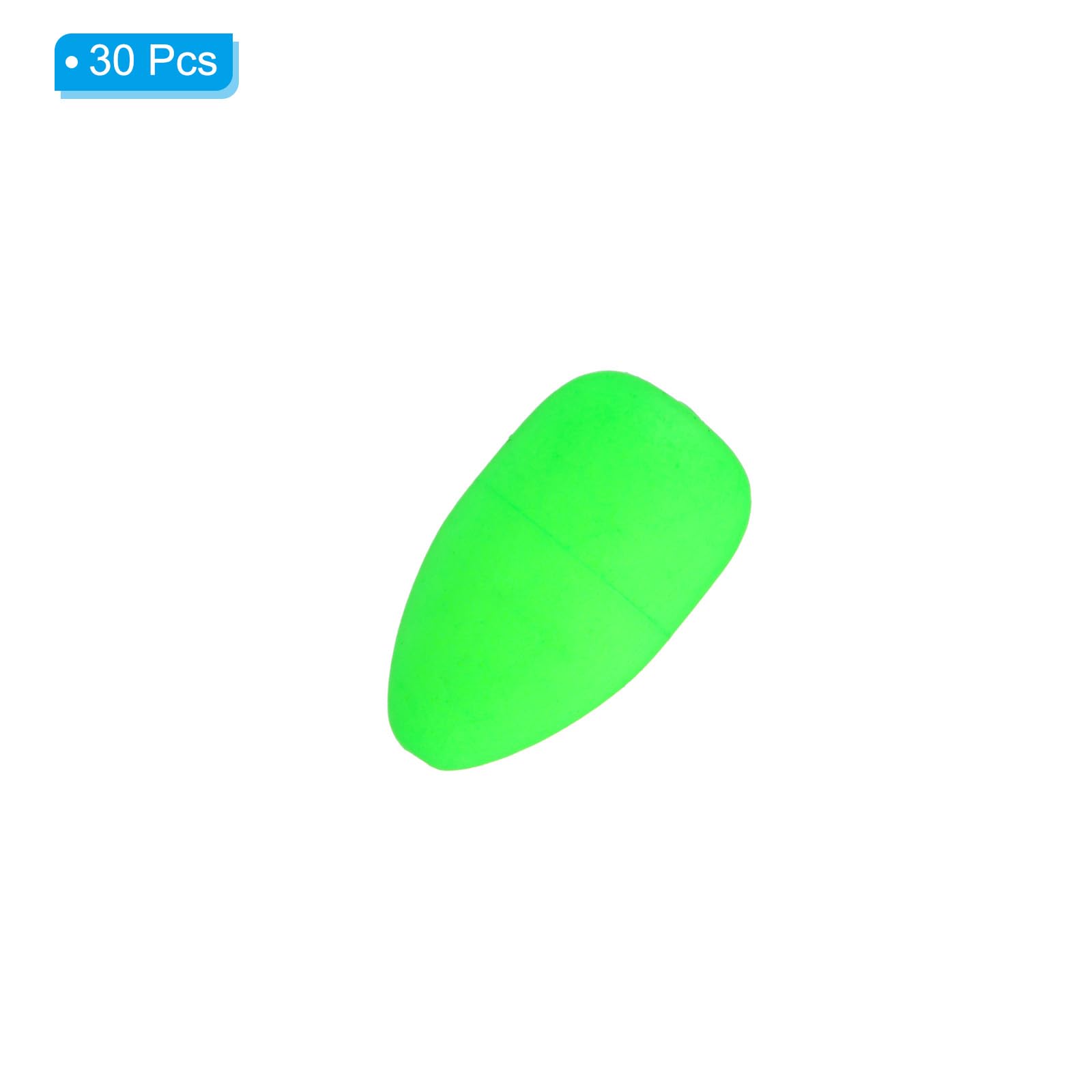 PATIKIL Fishing Foam Floats 0.8 Inch, 30Pcs Oval Snell Floats Fly Fishing Strike Indicator for Pompano Rig Trout Catfish Walleye Green - Image 3