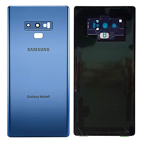 Best OEM Back Glass Door Cover Housing Installed Camera Frame, Lens Adhesive Replacement Samsung Galaxy Note 9 - All Models - N960 (Blue)