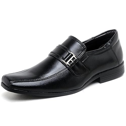 Sapato Infantil Social Masculino Estilo e Conforto com Fechamento Elastico Resistente e Fivela Later