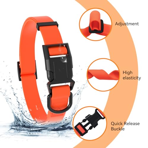 Nimble Wasserdichtes Hundehalsband, leicht zu reinigendes Gummihalsband mit Schnellverschluss, passend für kleine, mittlere oder große Hunde