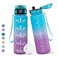 Motswedi Trinkflasche 1L Mit Strohhalm - BPA-frei Auslaufsicher