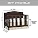 Oxford Baby Nolan 4-in-1 Convertible Baby Crib, Espresso Brown