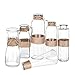 MoonLa Glass Vases Clear Flower Bud Vase in Differing Unique Shapes Creative Rope Design - Set of 6