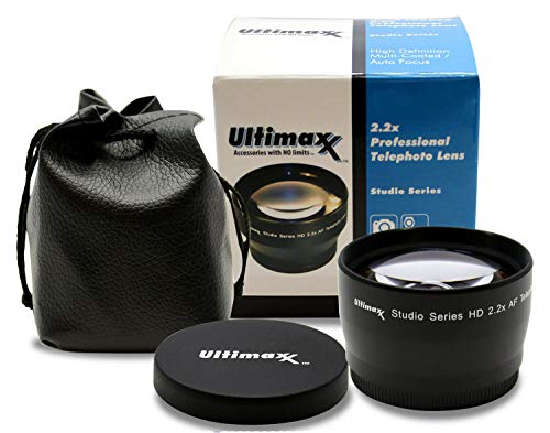 2X Telephoto Zoom Anti-Reflection Lens for High Definition Video Recording Attaches to Any