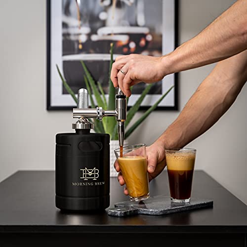 My Morning Brew Nitro Cold Brew Coffee Maker | Premium Portable Home Brewing Kit (Black)