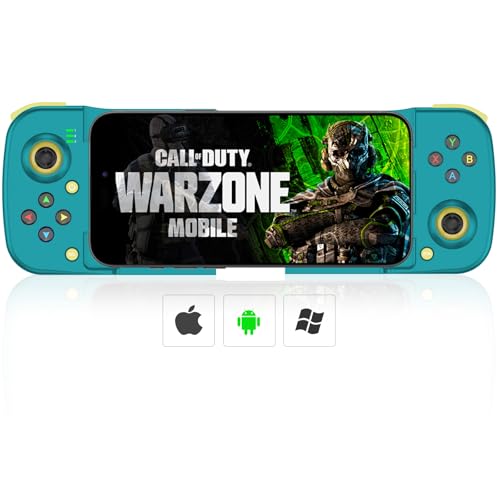 Megadream Mobile Game Controller Gamepad for iPhone iOS Android PC: Works with iPhone 16/15/14/13/12/11, iPad, Samsung Galaxy, TCL, Tablet, Call of Duty, Apex Legends - Directly Play (Blue)