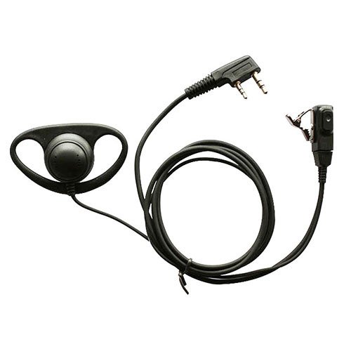 Haito D Shape Auricular Headset PTT para Kenwood Puxing Wouxun Baofeng Two Way Radio Walkie Talkie 2pin