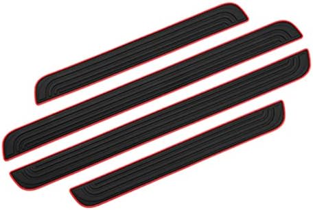 GZRUICA Door Sill Plate Protectors for Car - Universal Door Entry Guards Sill Scuff Cover Panel Step Protector, Welcome Pedal Protector Cover 4pcs/Set