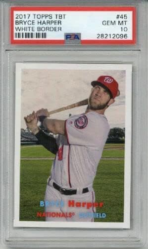 2017 TOPPS THROWBACK THURSDAY #45 BRYCE HARPER BASEBALL CARD PSA 10