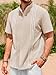 Mens Short Sleeve Guayabera Shirts Linen Cotton Button Up Banded Collar Mexican Cuban Wedding Shirt Summer Beach Tops