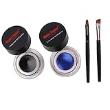 LEVEL GREAT 2pcs / Set Mujeres Delineador de Ojos Gel Crema de Larga duración Make Delineador de Ojos en Gel Resistente al Agua hasta mareado a Prueba de Gel Eyeliner Herramienta de Belleza