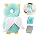 Protector de cabeza para bebés y rodilleras para gatear, almohadillas de seguridad para protección de la cabeza para bebés pequeños, mochila ajustable con cojín para bebé