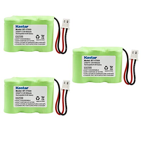 Kastar 3-Pack 2/3AA 3.6V 800mAh 5264 Ni-MH Rechargeable Battery for Home Phone V-Tech 80-1338-00-00 89-1332-00-00 89-1338-00 BT-17333 BT-27333 BT-17233 BT-27233 BT-163345 BT-263345 Cordless Telephone
