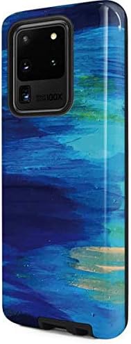 Skinit Pro Phone Case Compatible with Samsung Galaxy S20 Ultra 5G - Officially Licensed Etta Vee Ocean Blue Brush Stroke Design