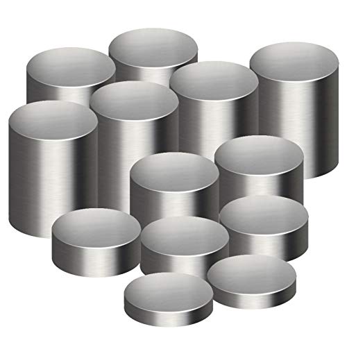 Coopay 4 oz. Tungsten Weights 3 8 Inch Incremental Cylinders Car Incremental Tungsten Weights Compatible with Pinewood Car Derby Weights to Optimize Your Car for Speed, 4 Sizes