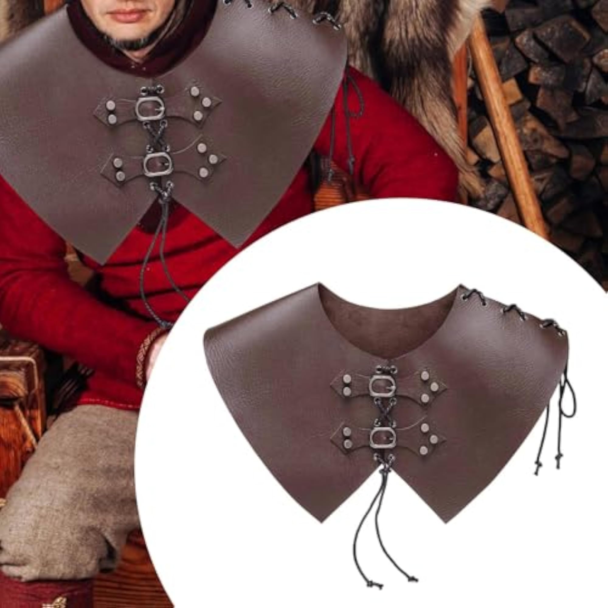 Medieval Gothic Shoulder Armour Costume Accessory
