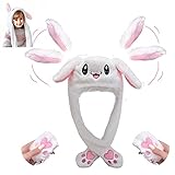 Look my Hat is Dancing Up Pa Hat Hasenhut mit beweglichen Ohren. Egal wohin Sie gehen, Sie können unbegrenzte Überraschungen und Spaß für andere bringen, Sie sind der hellste Star in der Menge